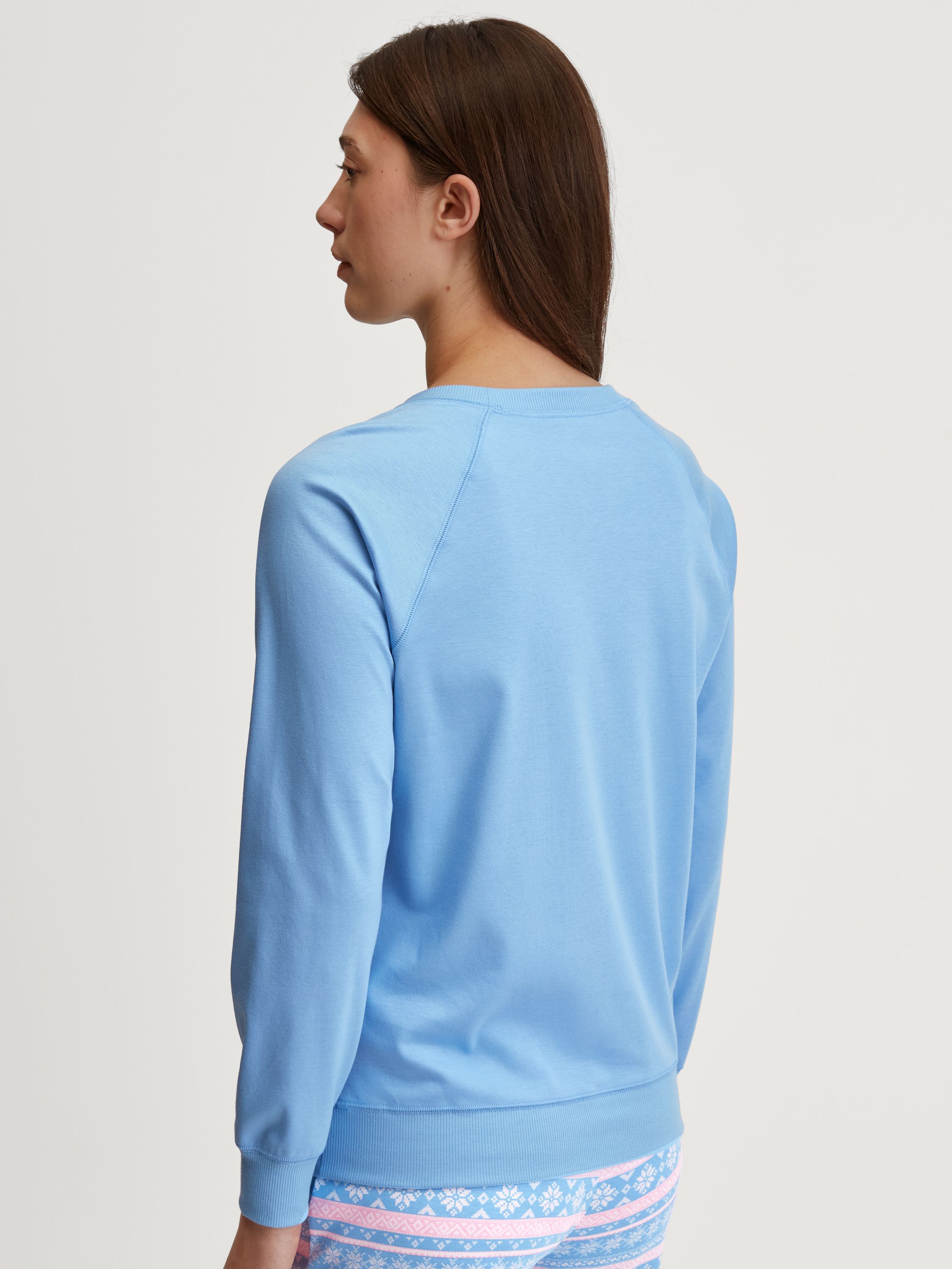 Langarmshirt aus Baumwolle - 761-light blue - Blau