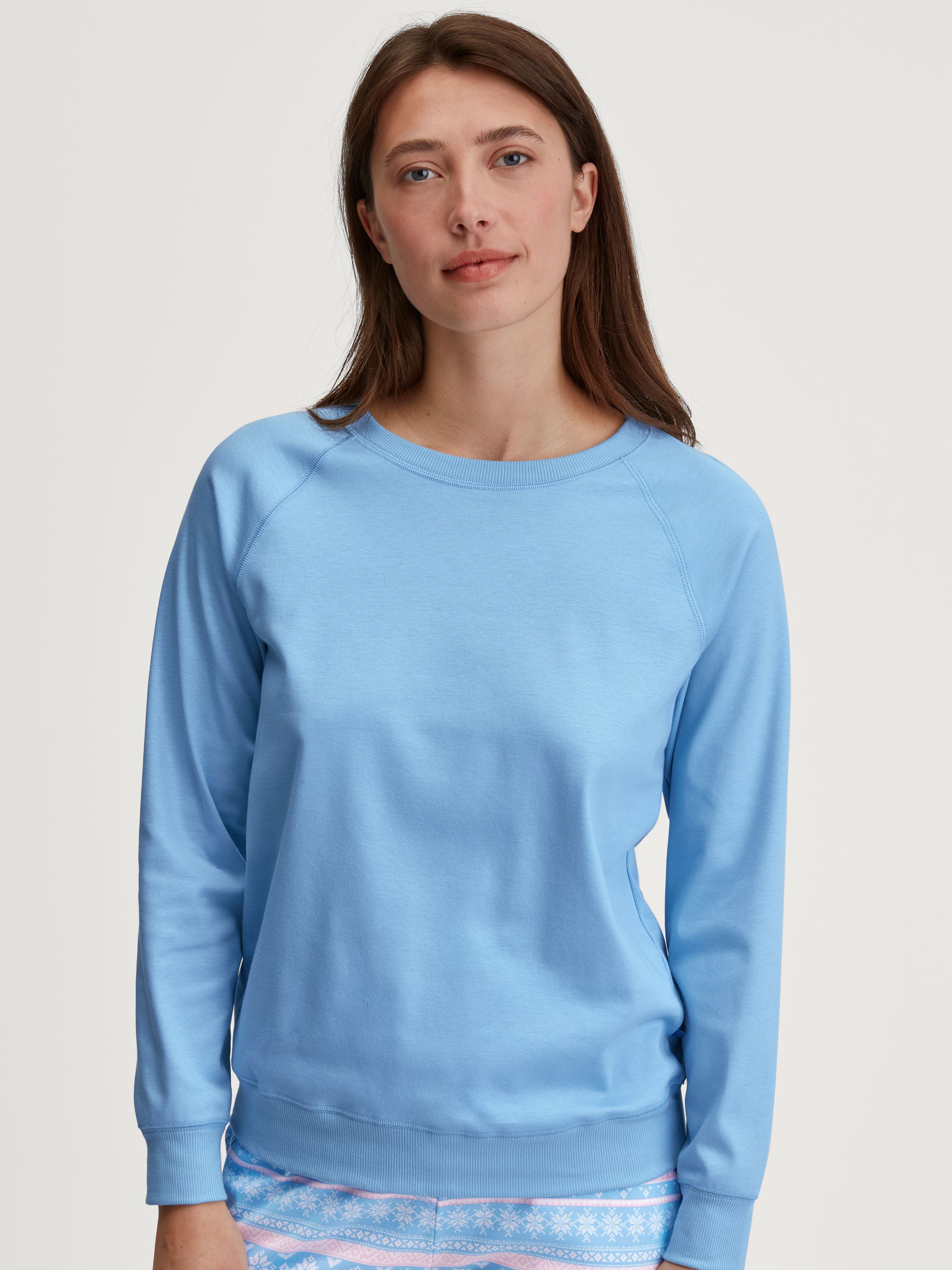 Langarmshirt aus Baumwolle - 761-light blue - Blau