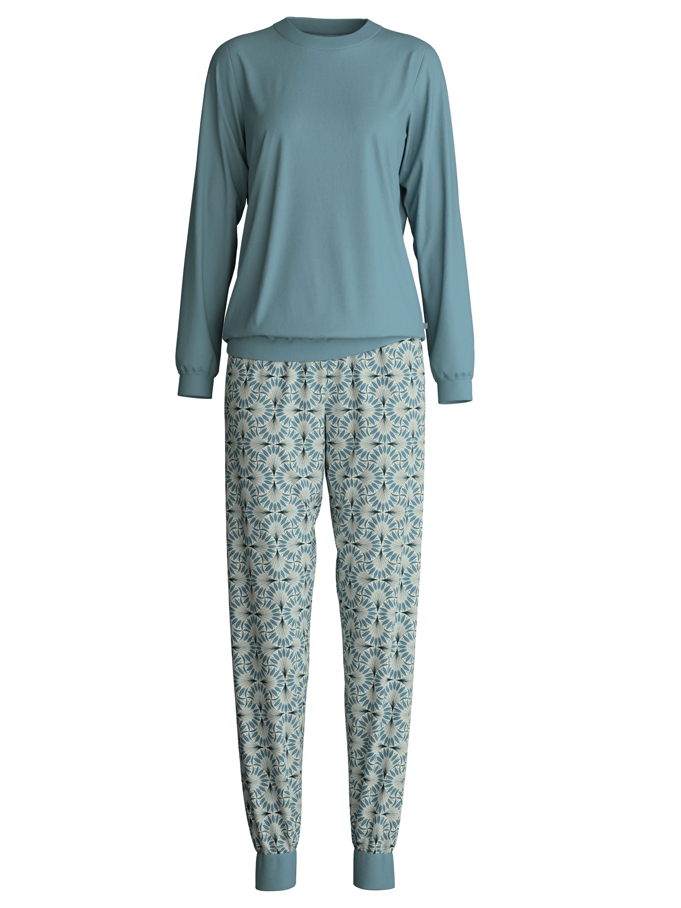 Schlafanzug aus Bio-Baumwolle - 544 smoke blue - Blau