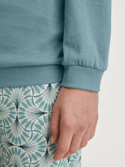 Schlafanzug aus Bio-Baumwolle - 544 smoke blue - Blau