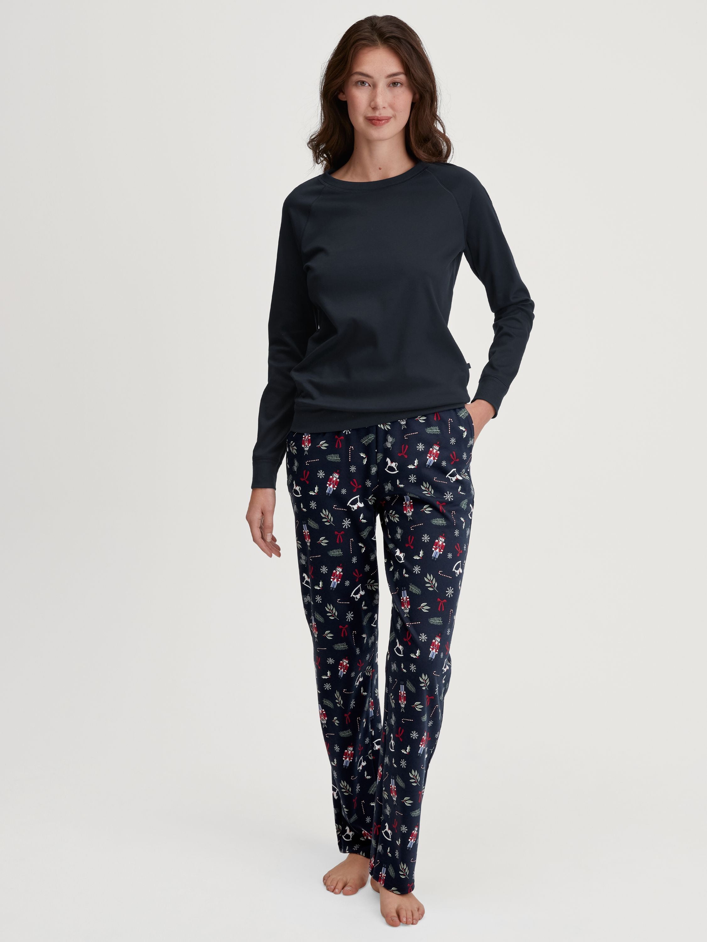 Schlafhose aus Baumwolle - 480-saphir blue - Blau