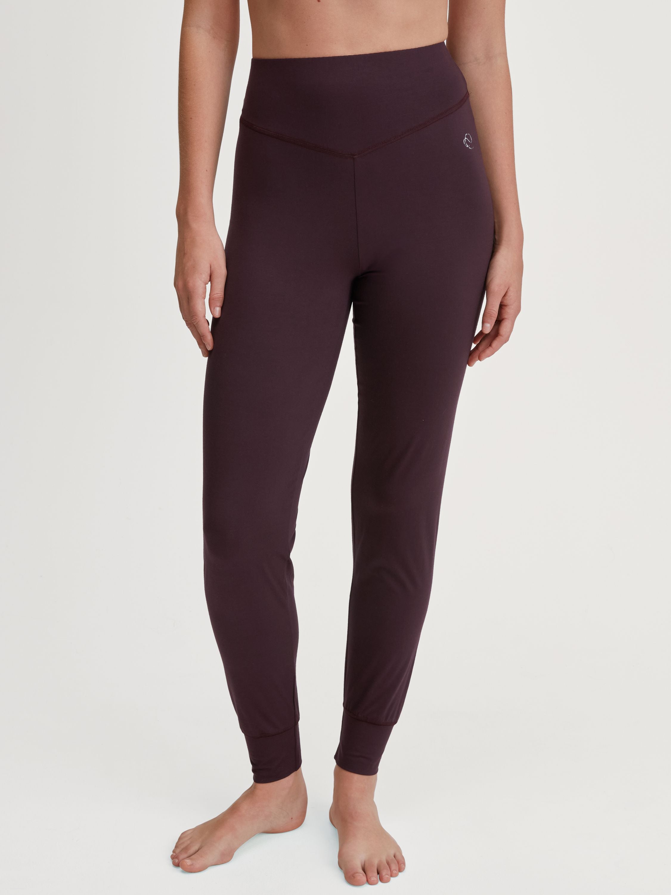 Pyjamahose Slim Fit - 227 black cherry - Rot