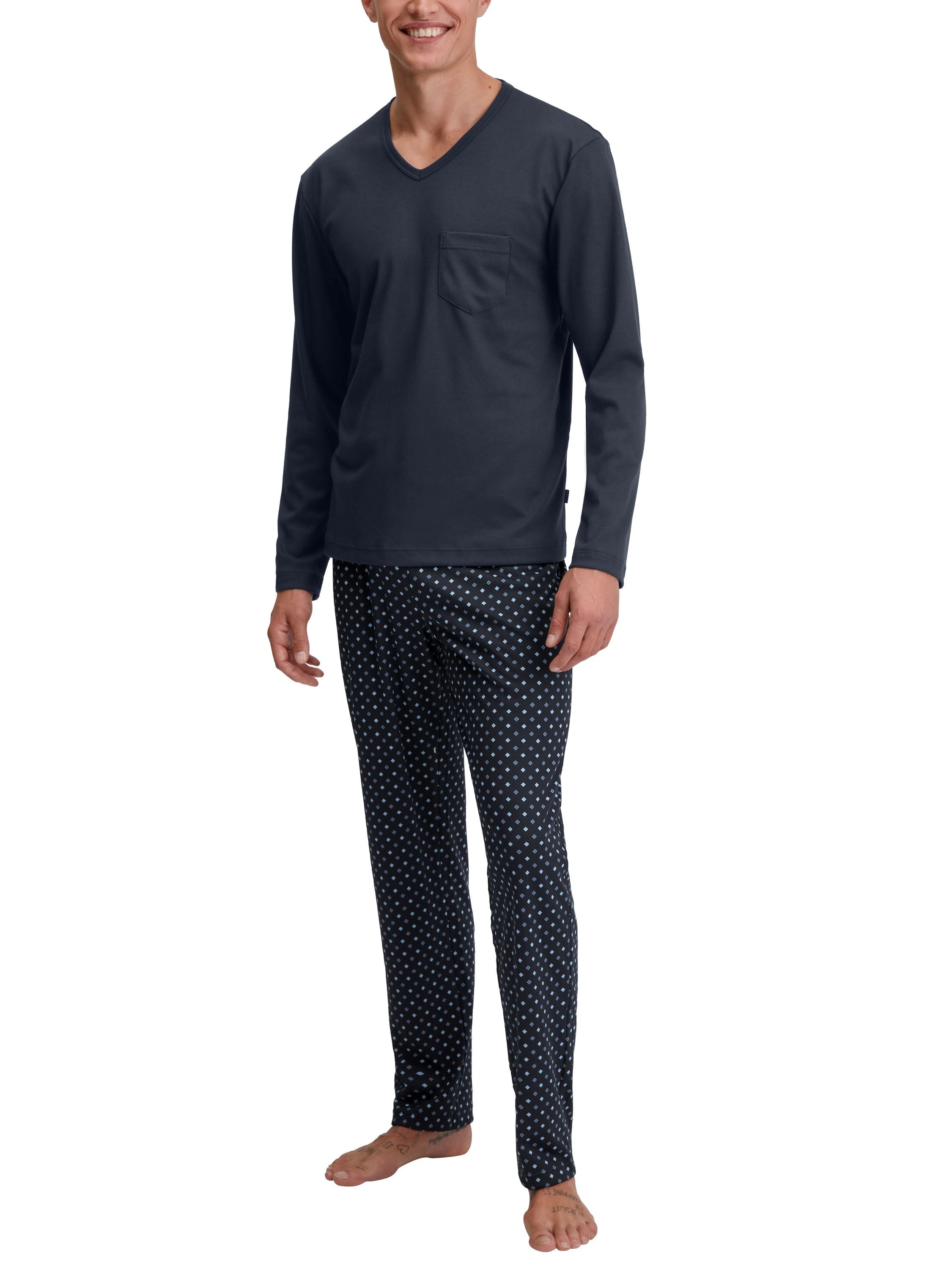 Pyjama Set - 480-saphir blue - Blau