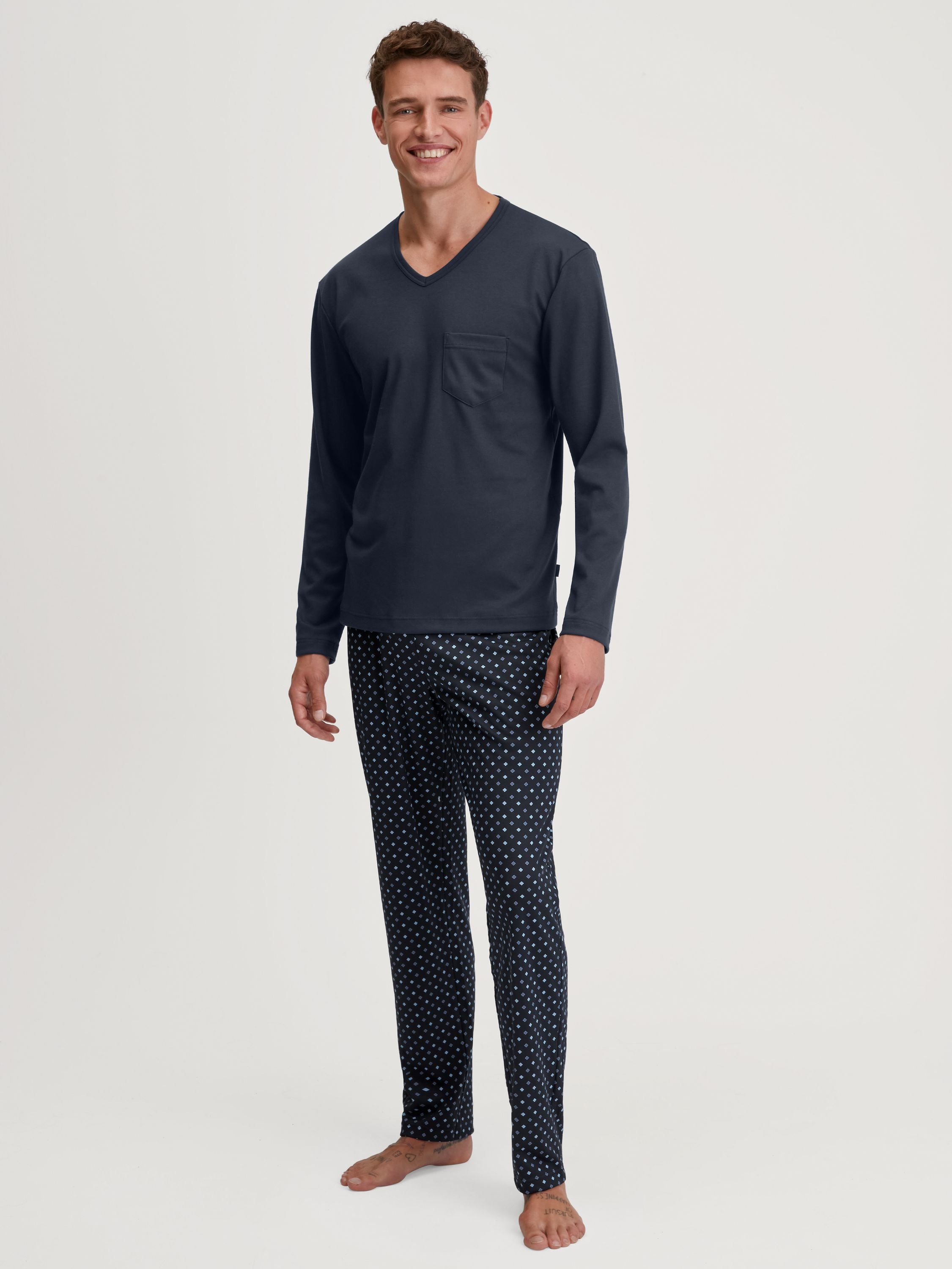 Pyjama Set - 480-saphir blue - Blau