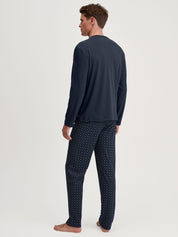 Pyjama Set - 480-saphir blue - Blau