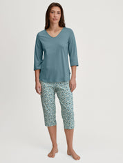 Schlafanzug aus Bio-Baumwolle - 544 smoke blue - Blau