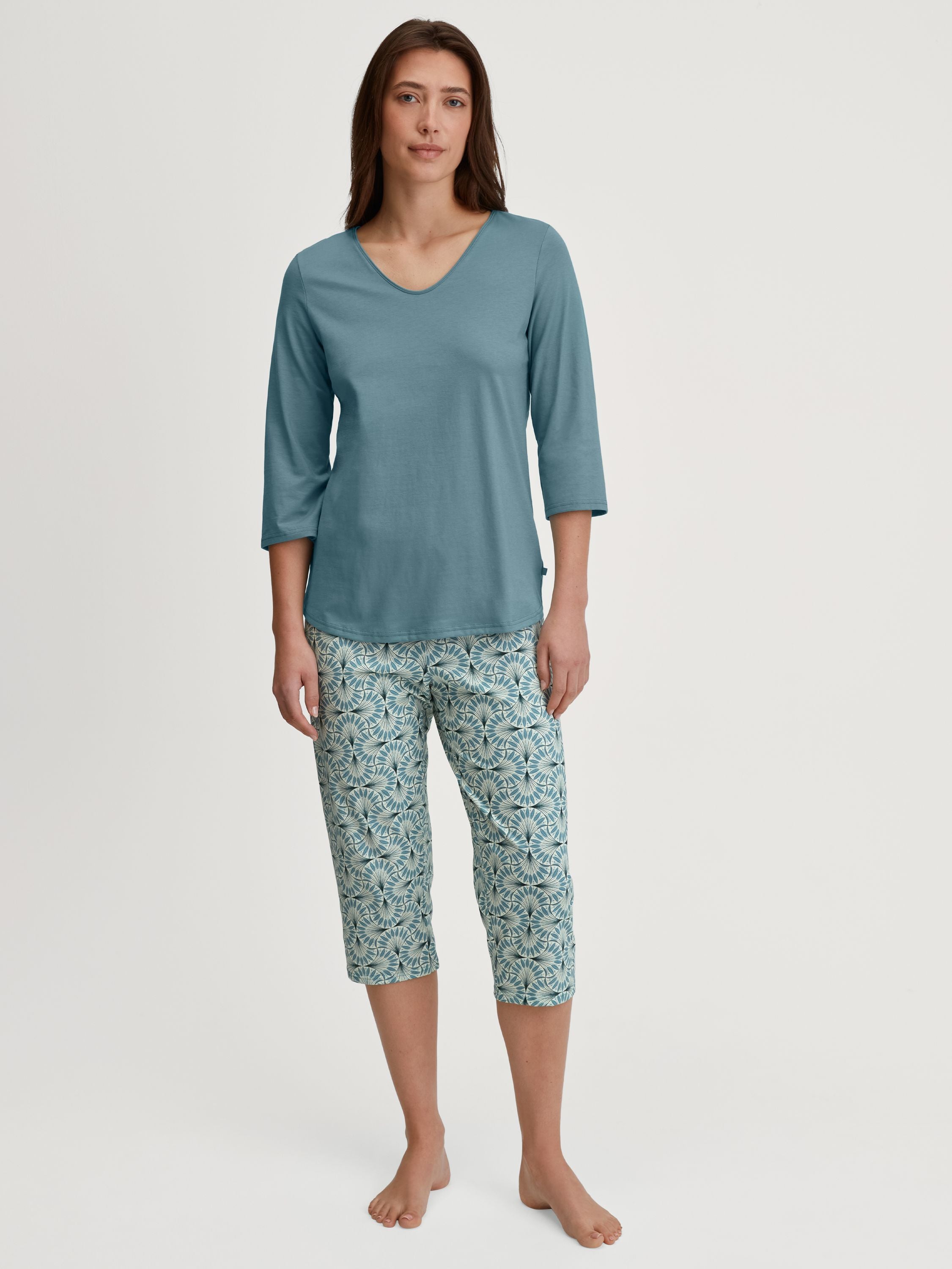 Schlafanzug aus Bio-Baumwolle - 544 smoke blue - Blau