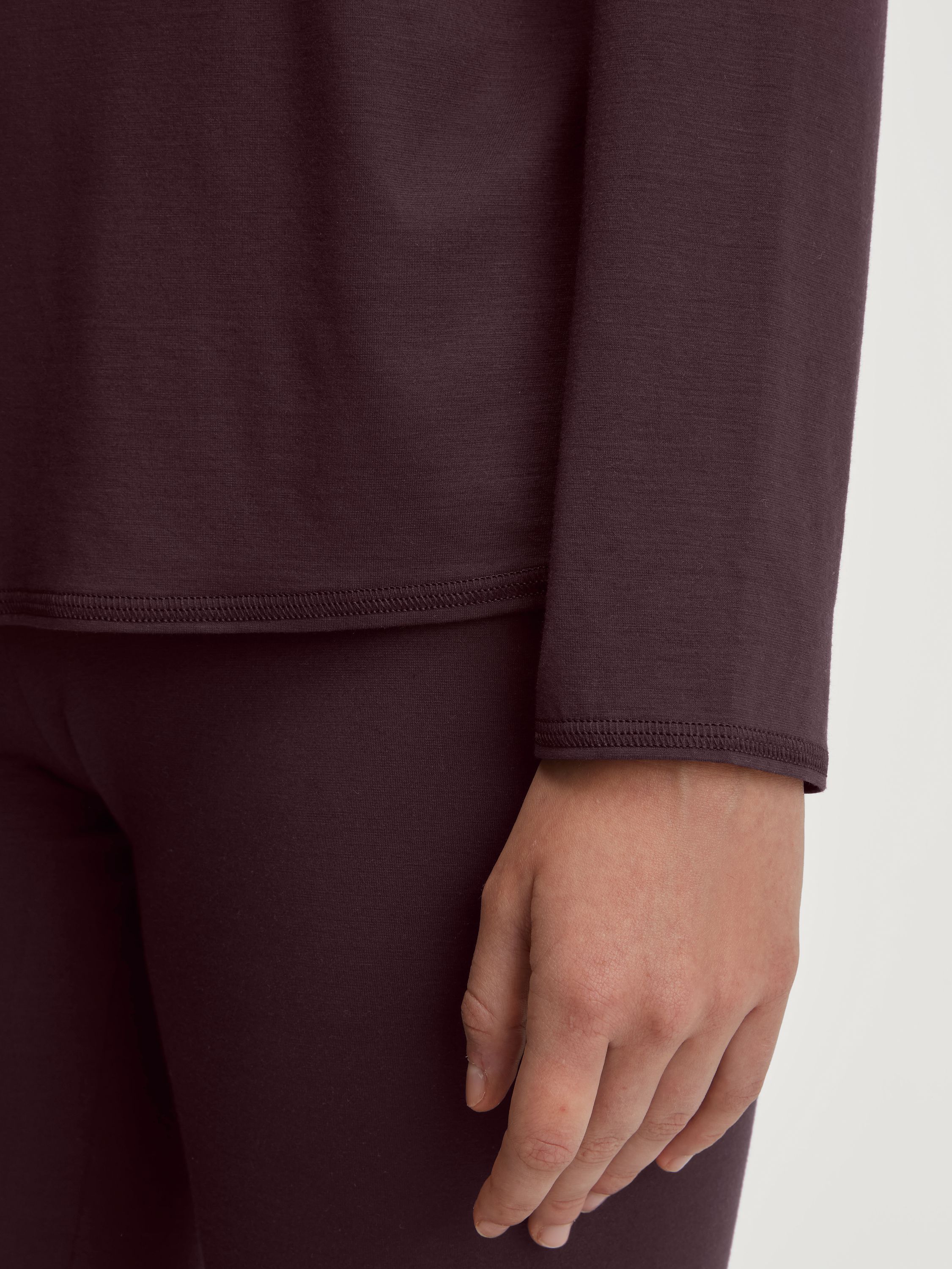 Langarmshirt - 227 black cherry - Rot