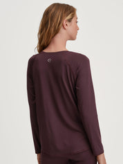 Langarmshirt - 227 black cherry - Rot