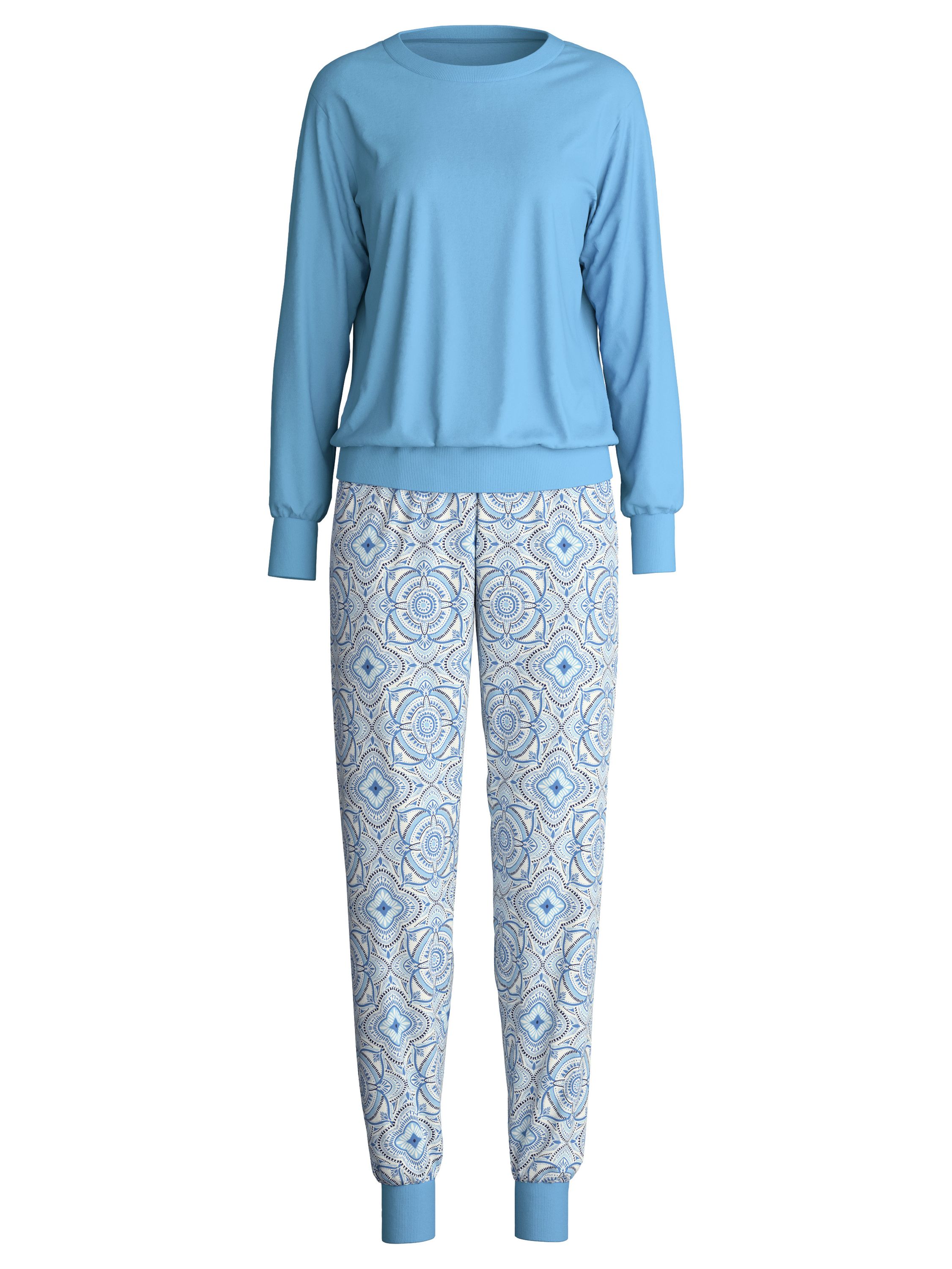 Schlafanzug aus Baumwolle - 302-riviera blue - Blau