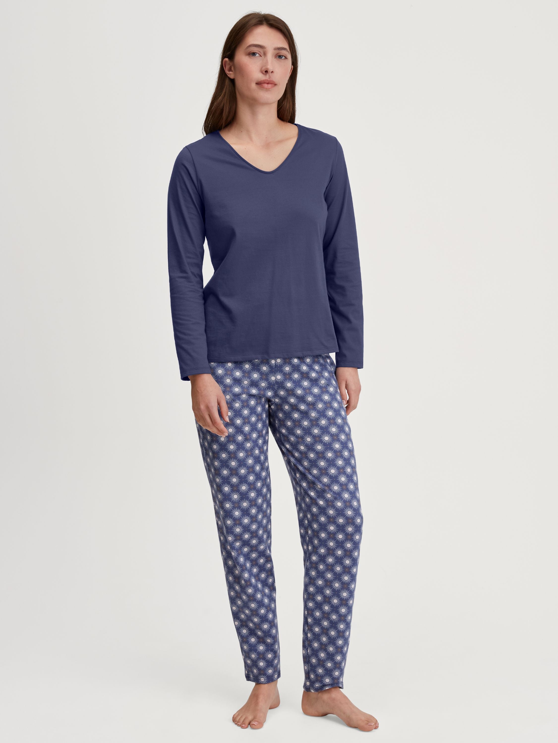 Langarmshirt aus Baumwolle - 377-cobalt blue - Blau