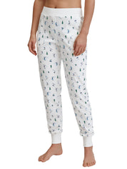 Schlafhose aus Baumwolle - 910-star white - Weiß