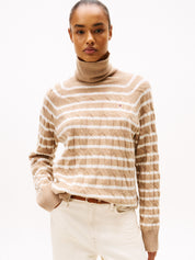 Rollkragenpullover aus Wolle - 0AJ-BEIGE - Beige
