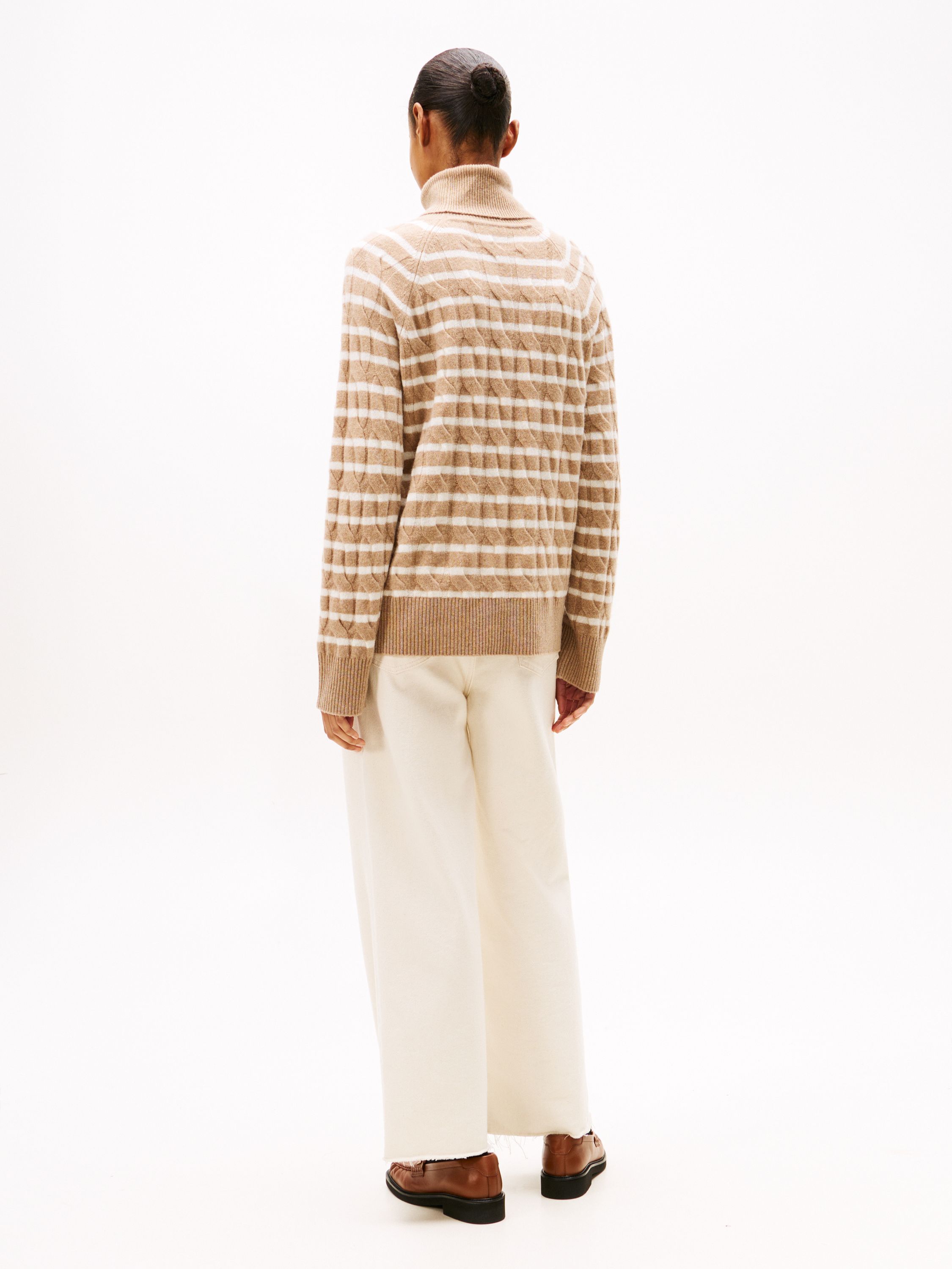Rollkragenpullover aus Wolle - 0AJ-BEIGE - Beige