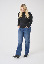 Jeans CARWILLY Straight Leg - Dark Blue Denim - Blau