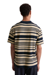 Strick-T-Shirt Relaxed Fit - K92-multi / pure cashmere - Blau