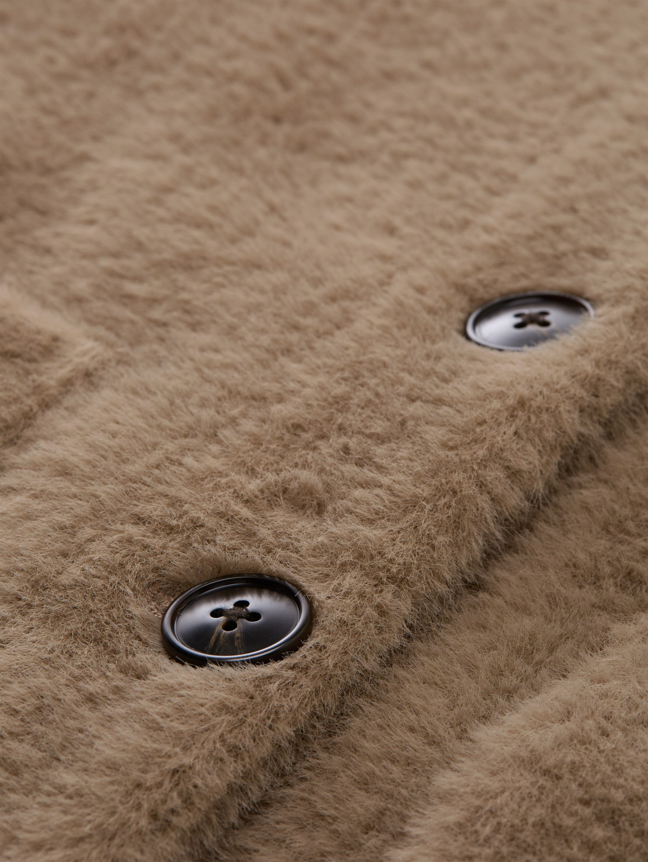 Jacke in Felloptik - 32208-soft taupe grey - Braun