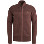 Strickjacke aus Baumwolle - 8203-Marron - Rot
