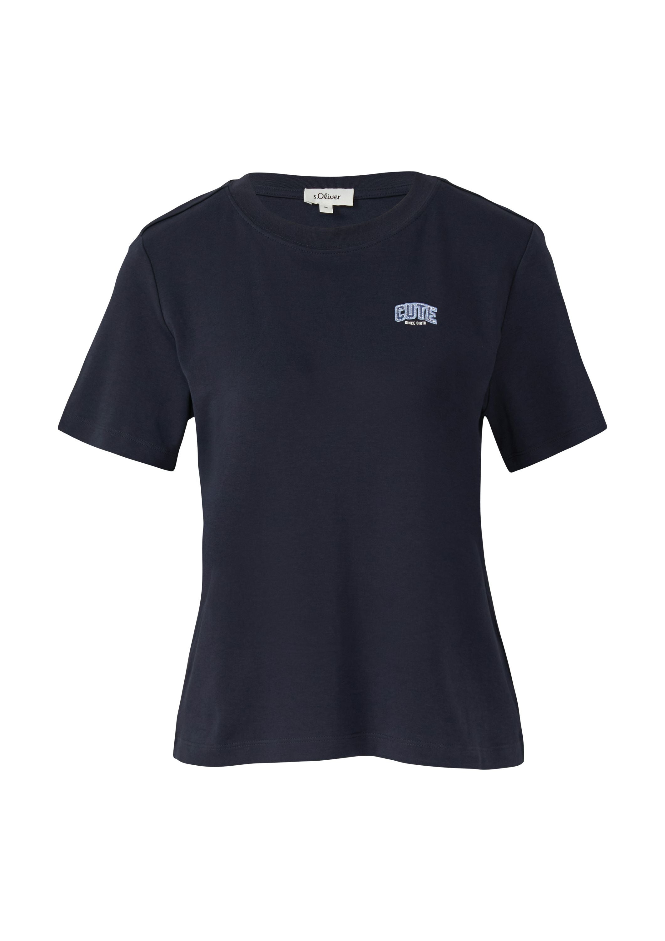 T-Shirt aus Baumwolle - 59D0-BLUE - Blau