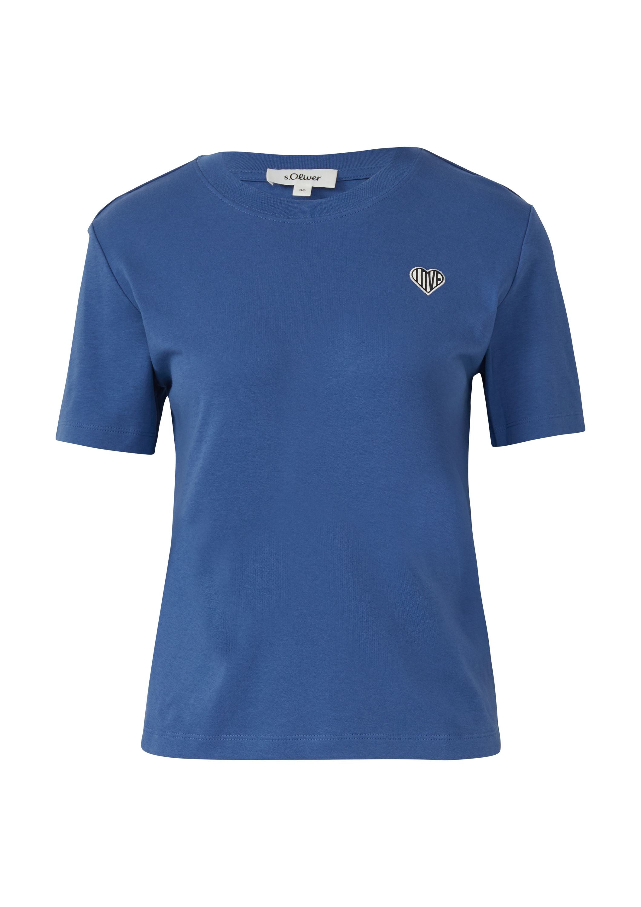T-Shirt aus Baumwolle - 55D2-BLUE - Blau