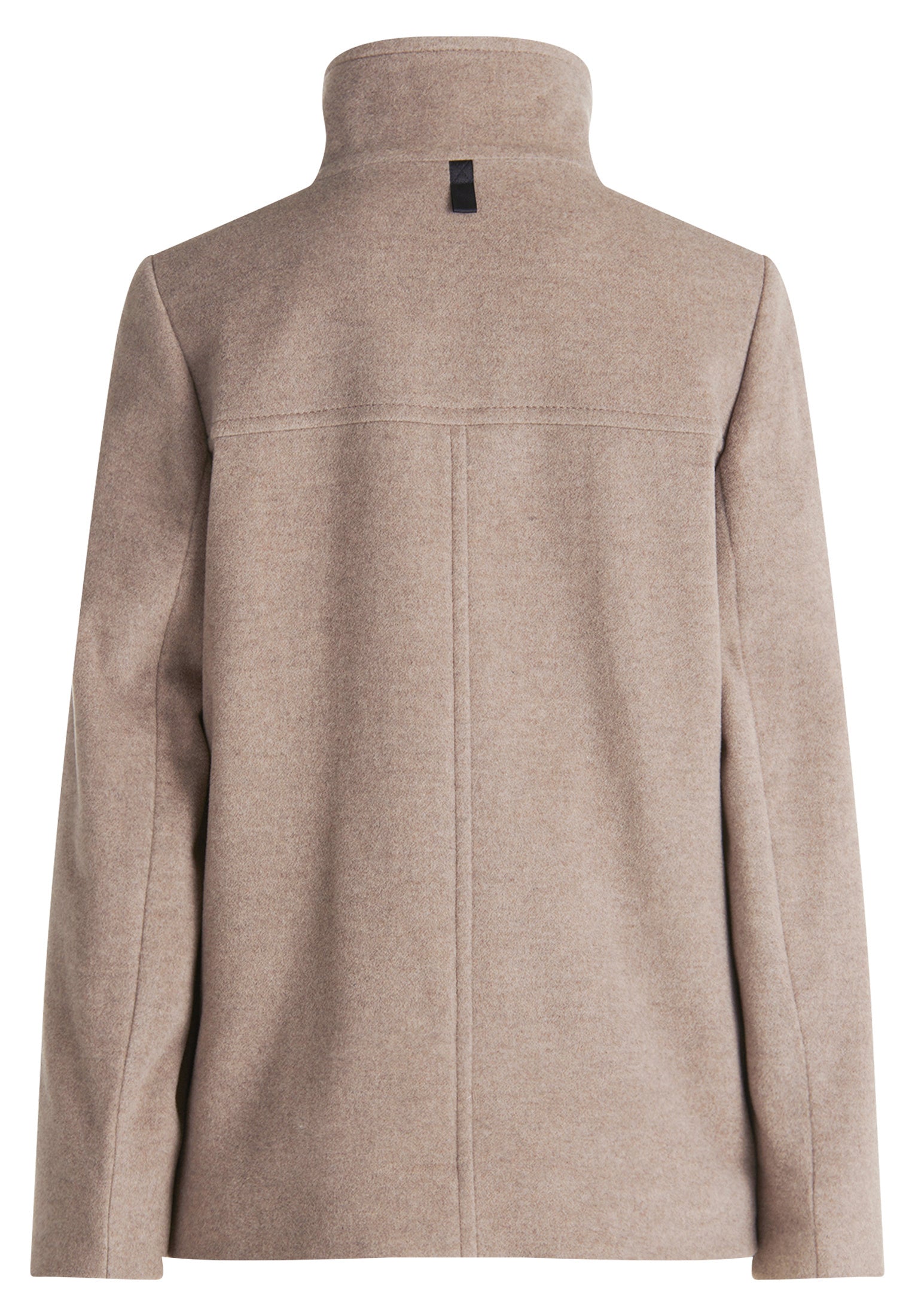 Wolljacke mit Stehkragen - 7708-Walnut Melange - Beige