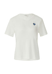 T-Shirt aus Baumwolle - 02D2-WHITE - Weiß