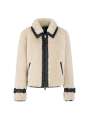 Jacke in Felloptik - 112 - Beige