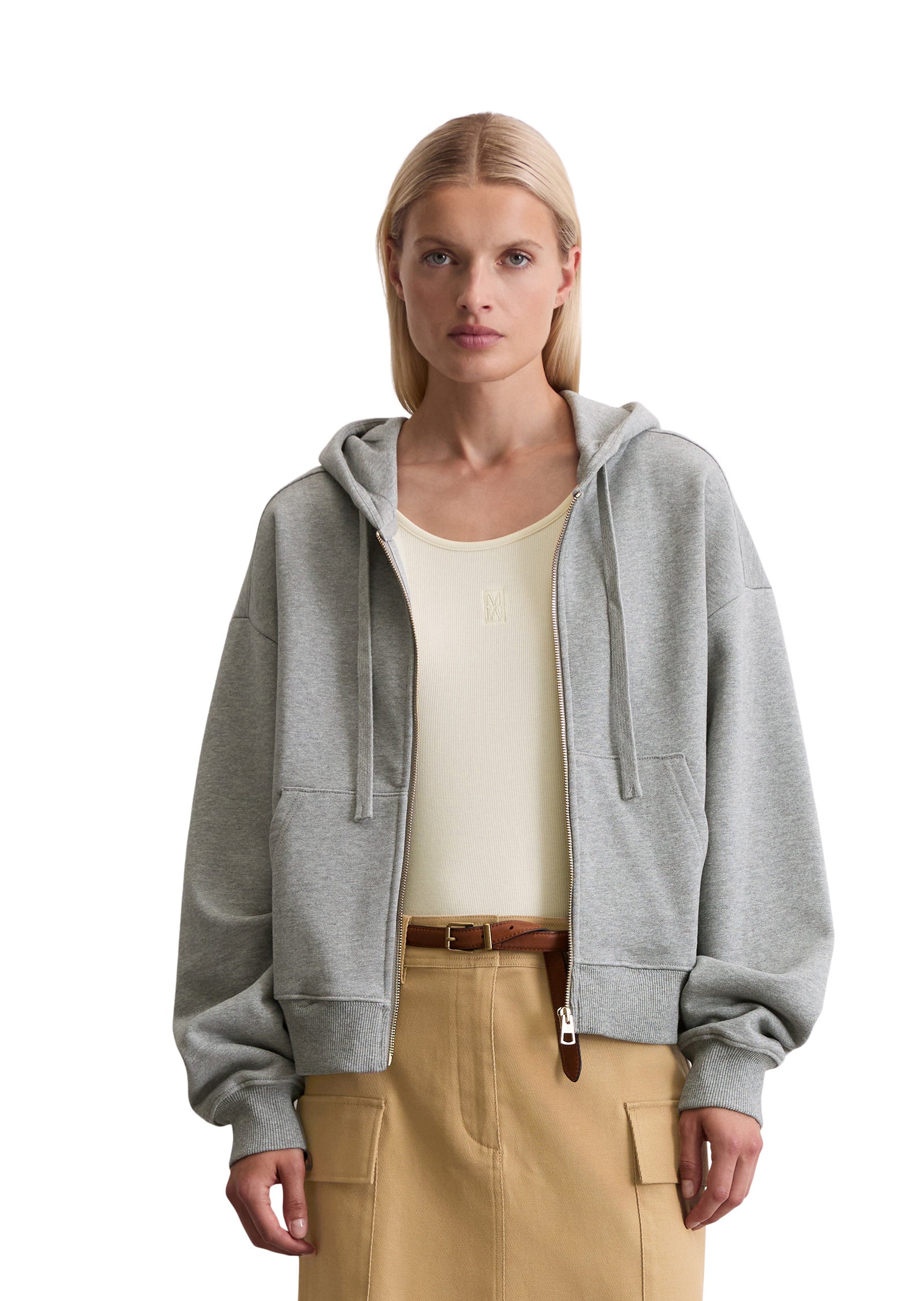 Sweatshirtjacke Relaxed Fit - 909-grey granite melange - Grau