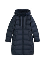 Daunenmantel mit Kapuze - 899-deep blue sea - Blau