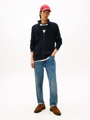 Strickjacke aus Bio-Baumwolle - DW5-BLUE - Blau