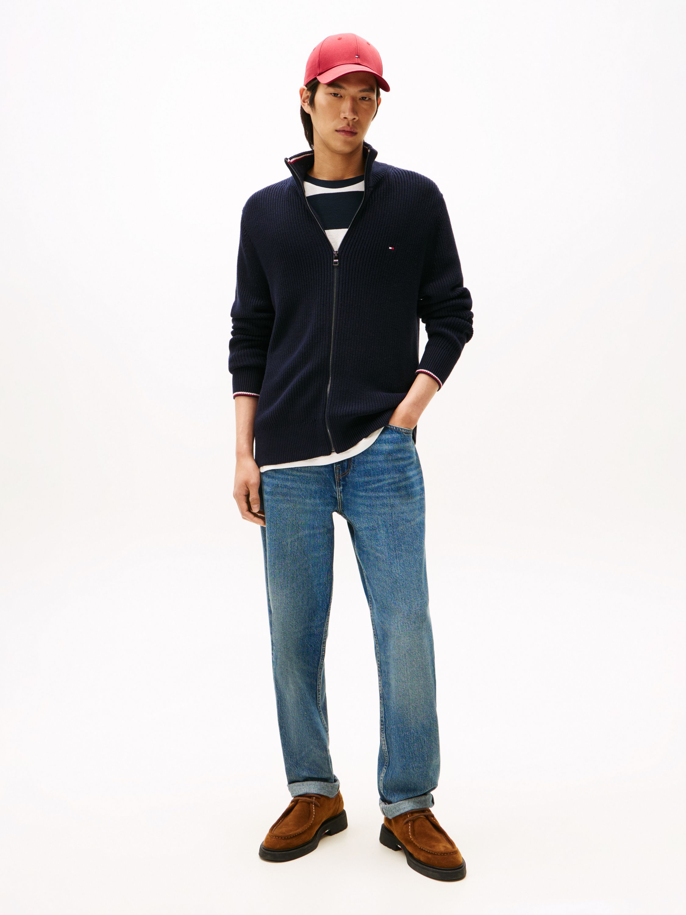 Strickjacke aus Bio-Baumwolle - DW5-BLUE - Blau