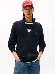 Strickjacke aus Bio-Baumwolle - DW5-BLUE - Blau