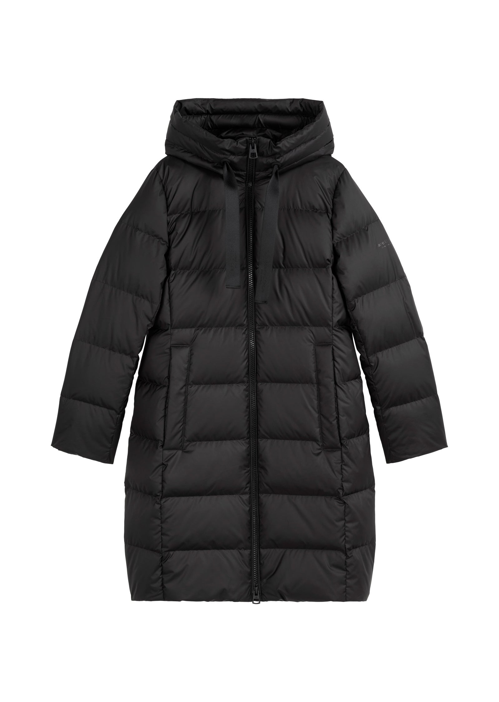 Daunenmantel mit Kapuze - 990-black - Schwarz