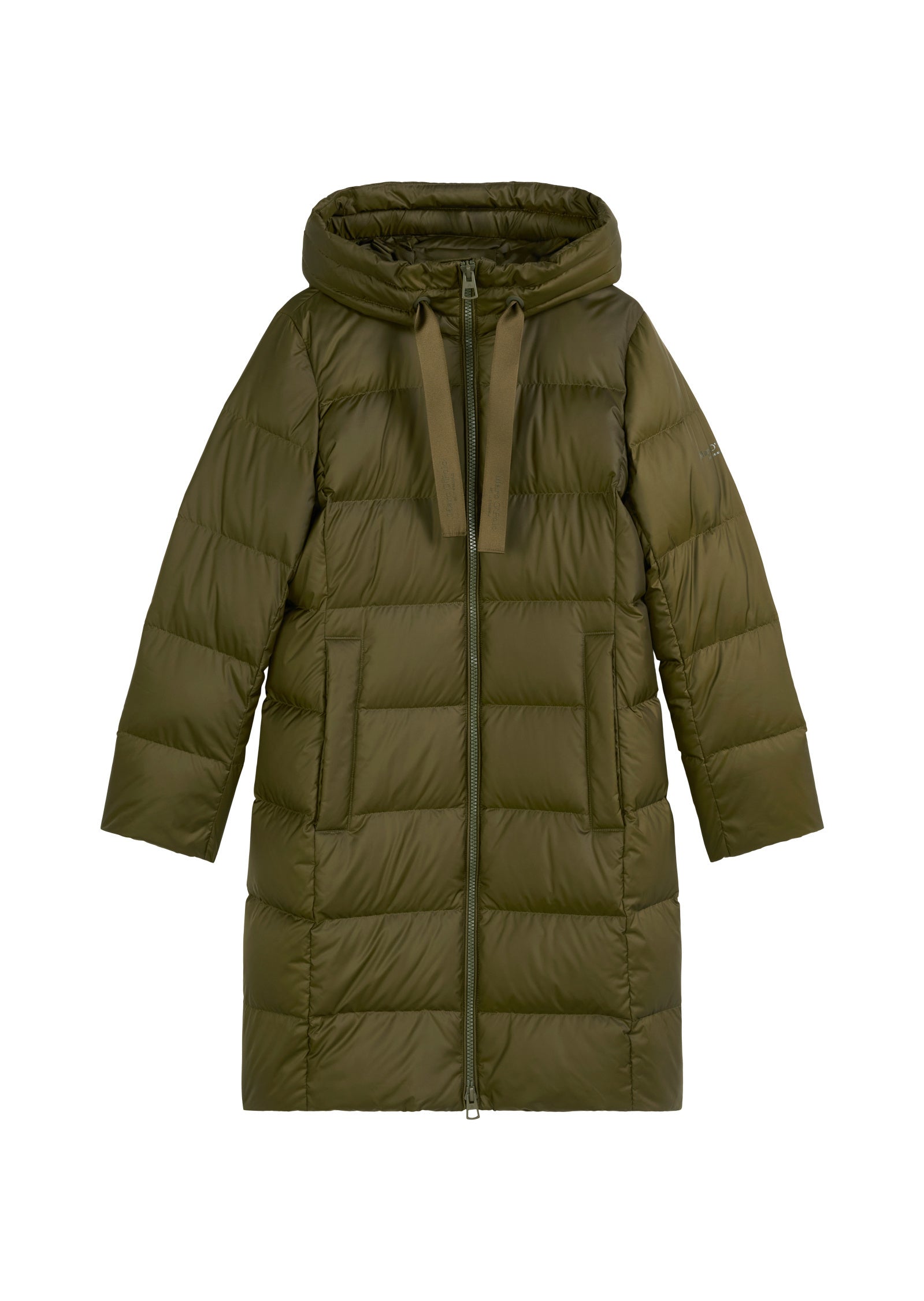 Daunenmantel mit Kapuze - 490-mossy olive - Grün