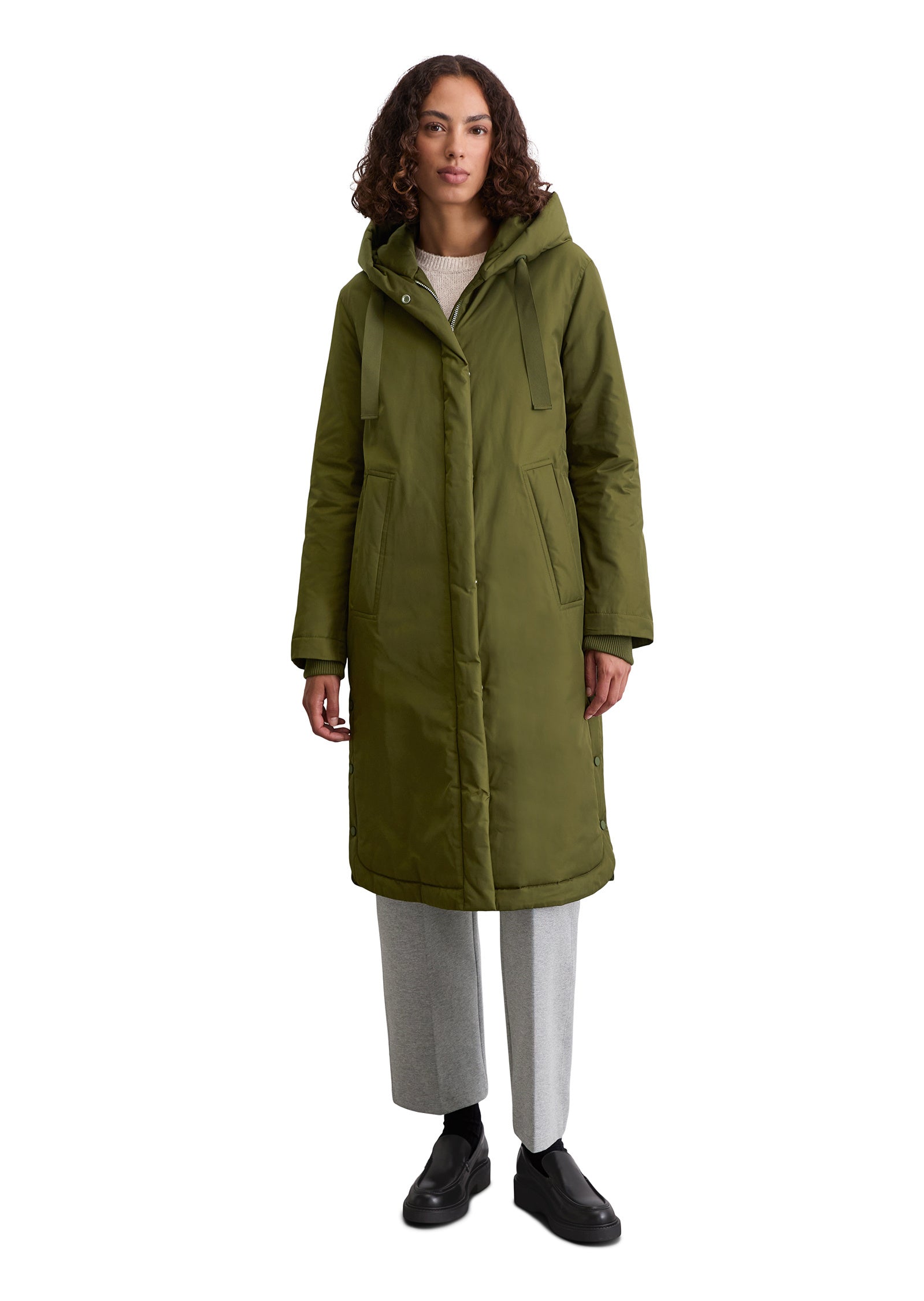 Parka mit Kapuze - 490-mossy olive - Grün