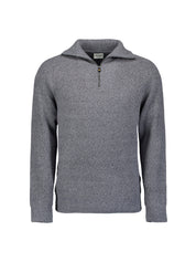 Strickpullover mit Troyerkragen - 137-Washed Blue - Blau