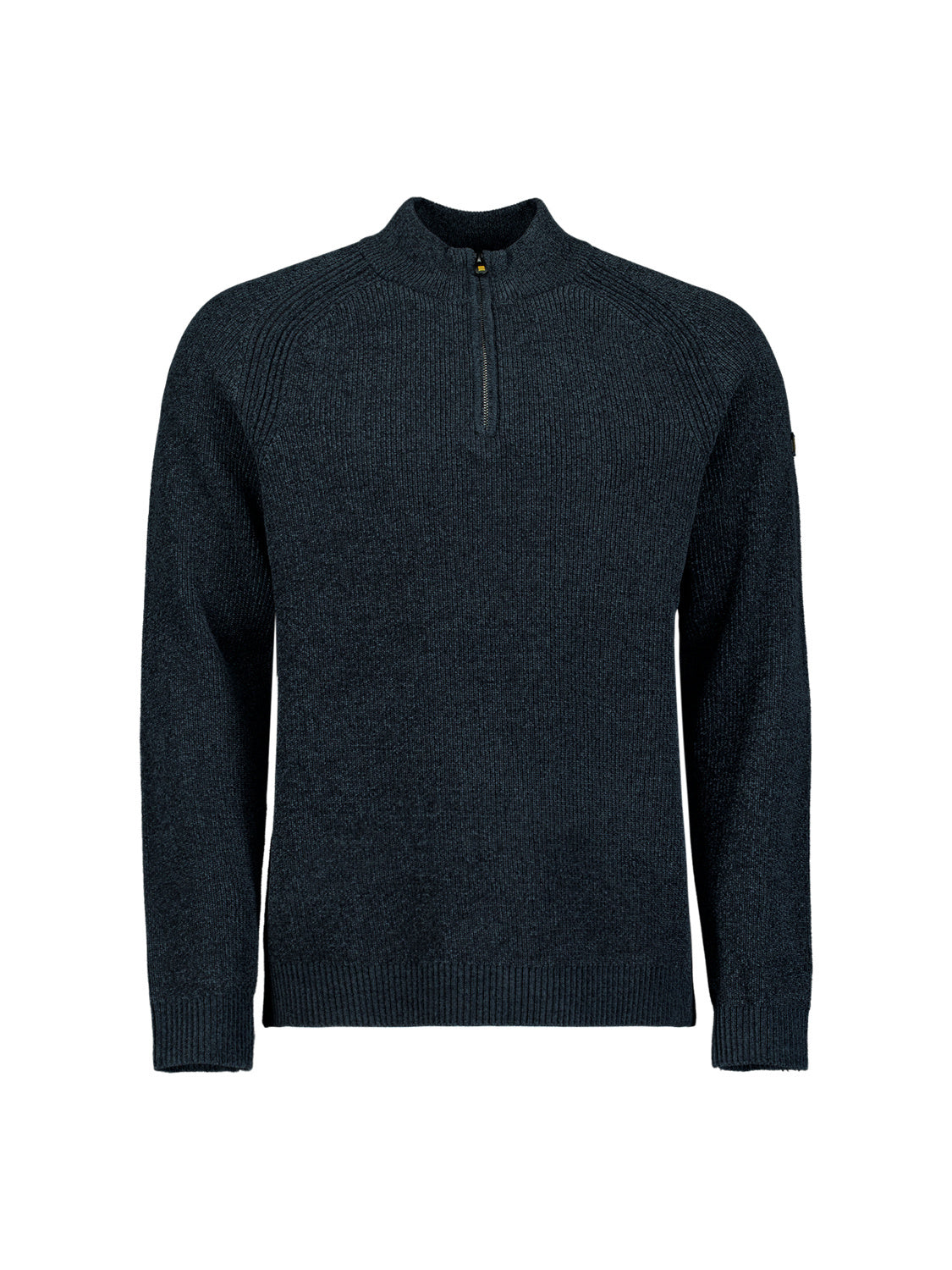 Strickpullover mit Troyerkragen - 078-Night - Blau