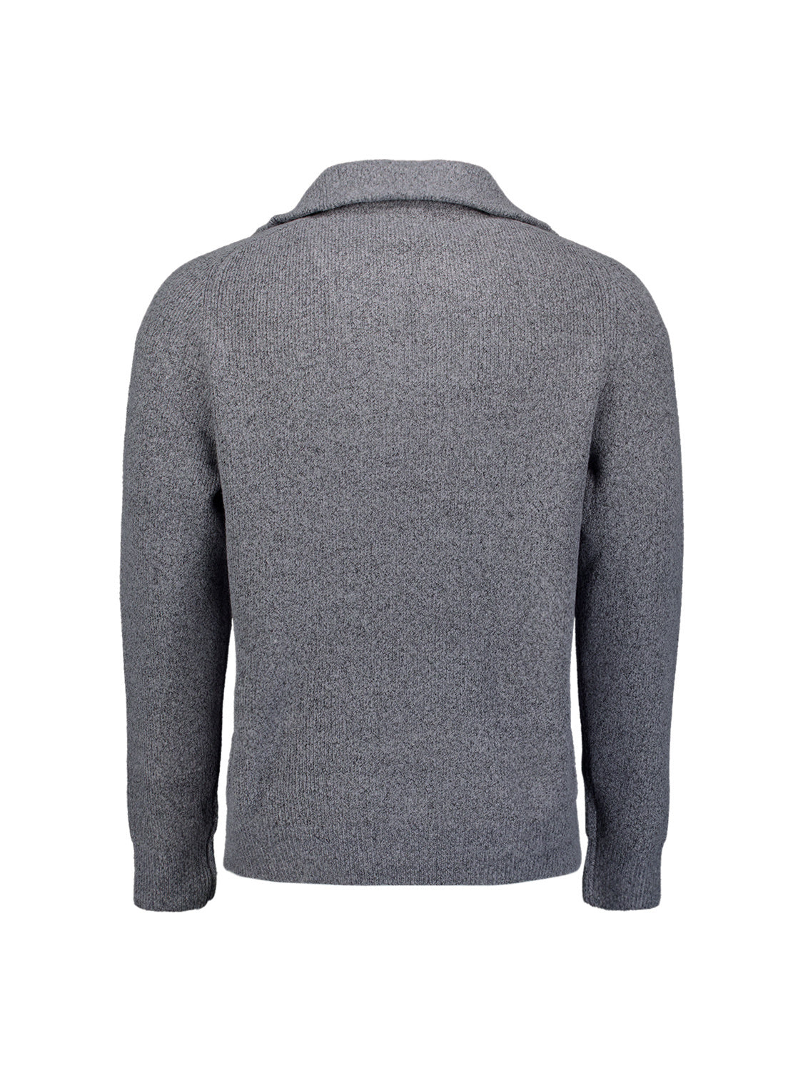 Strickpullover mit Troyerkragen - 137-Washed Blue - Blau