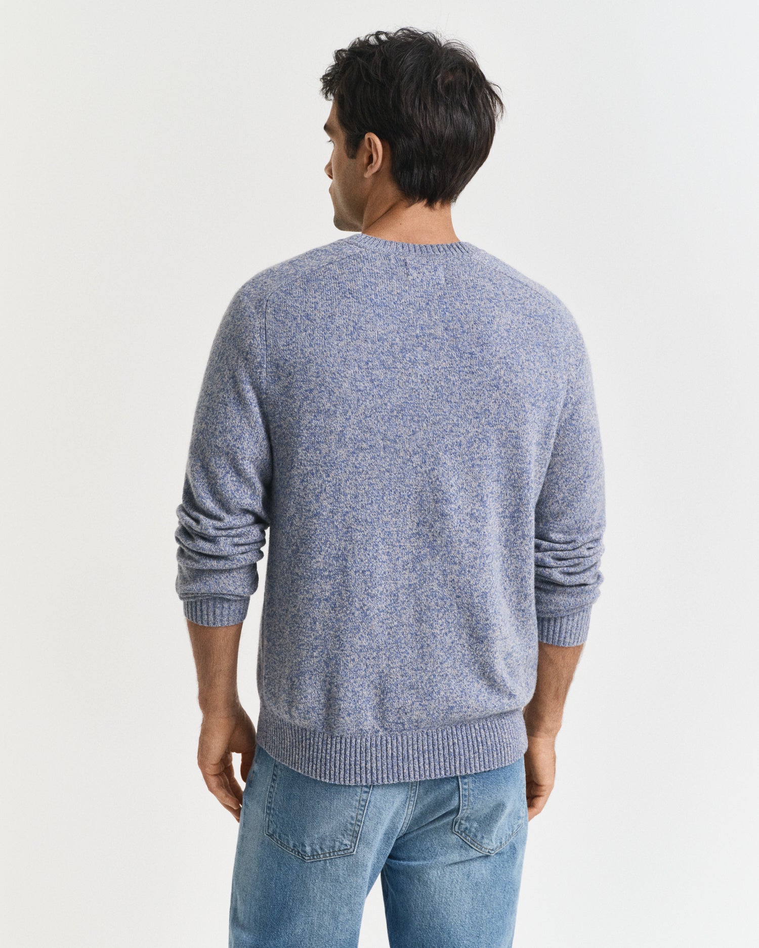 Strickpullover aus Wollmix - 906-DENIM BLUE MELANGE - Blau