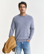 Strickpullover aus Wollmix - 906-DENIM BLUE MELANGE - Blau