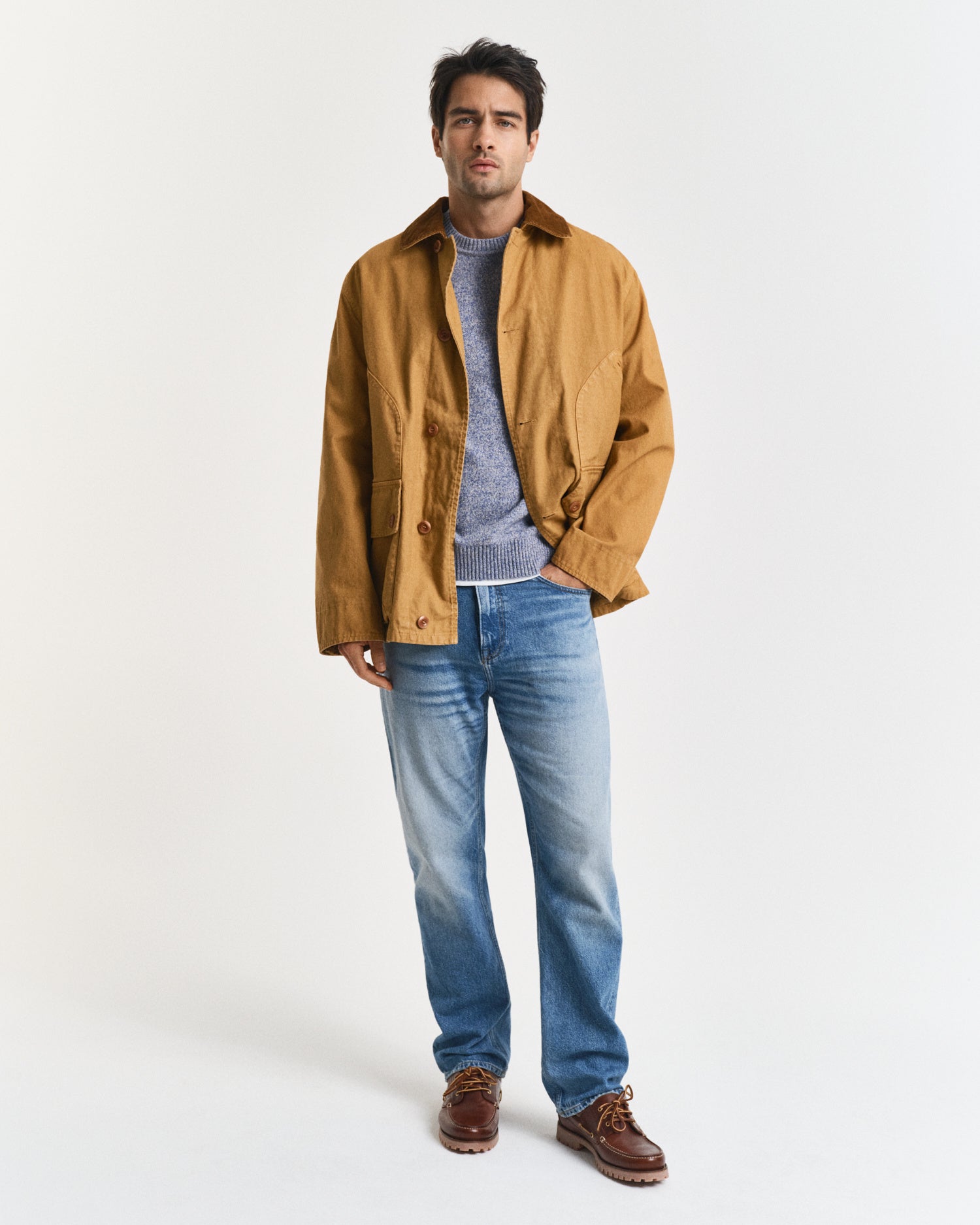 Strickpullover aus Wollmix - 906-DENIM BLUE MELANGE - Blau