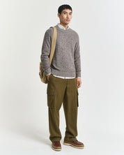 Strickpullover aus Wollmix - 281-BROWN MELANGE - Braun