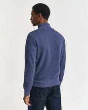 Sweatshirt mit 1/2 Zip - 902-DARK JEANSBLUE MELAN - Blau