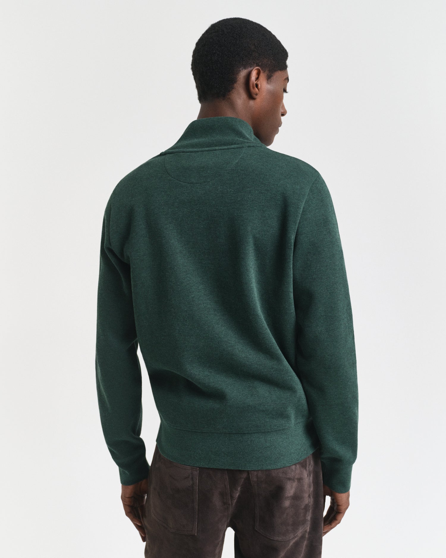 Sweatshirt mit 1/2 Zip - 374-TARTAN GREEN - Grün