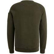 Sweatshirt mit Flight-Pocket - 8039-Beluga - Grün