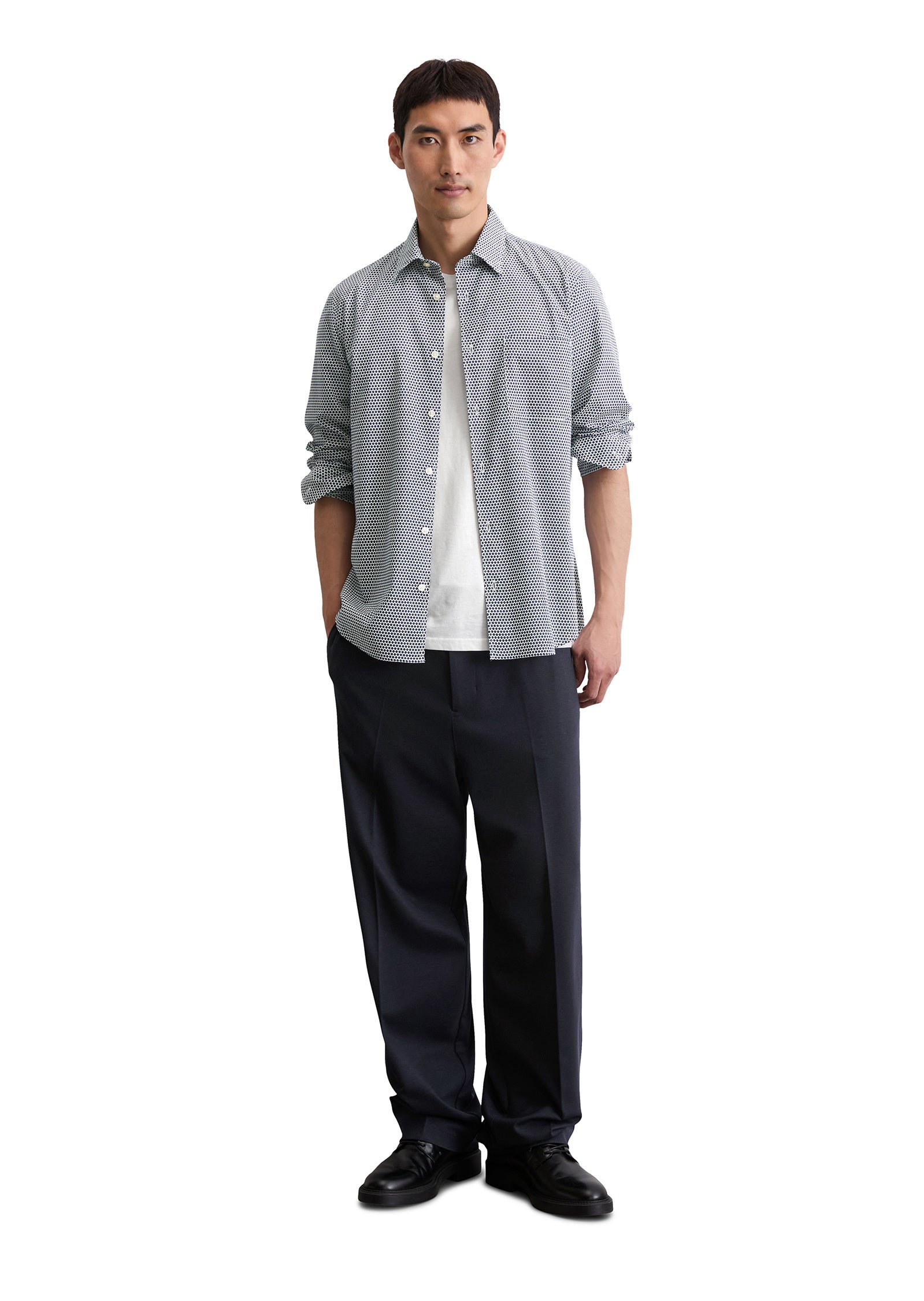 Freizeithemd Shaped Fit - I84-multi/ blue daze - Blau