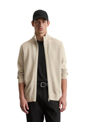 Strickjacke aus Baumwolle - 913-dapple gray - Beige