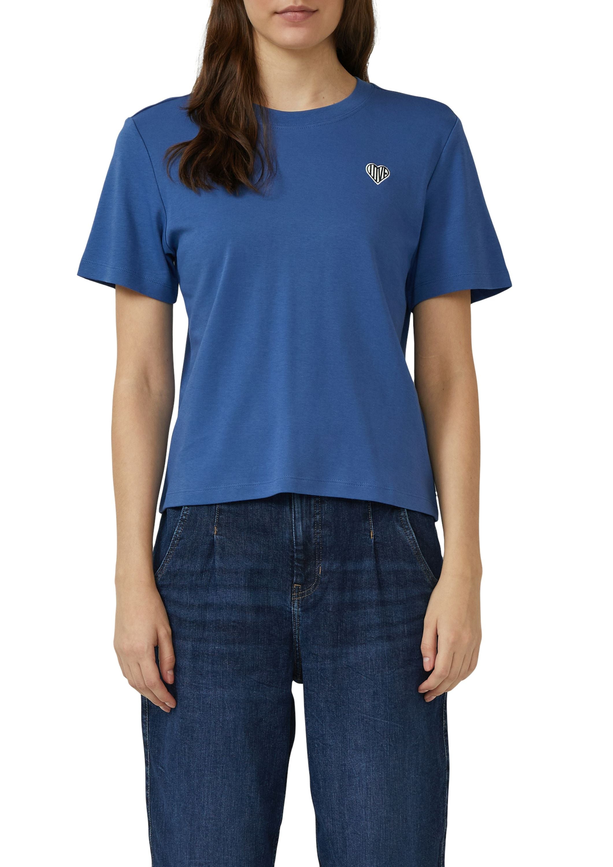 T-Shirt aus Baumwolle - 55D2-BLUE - Blau