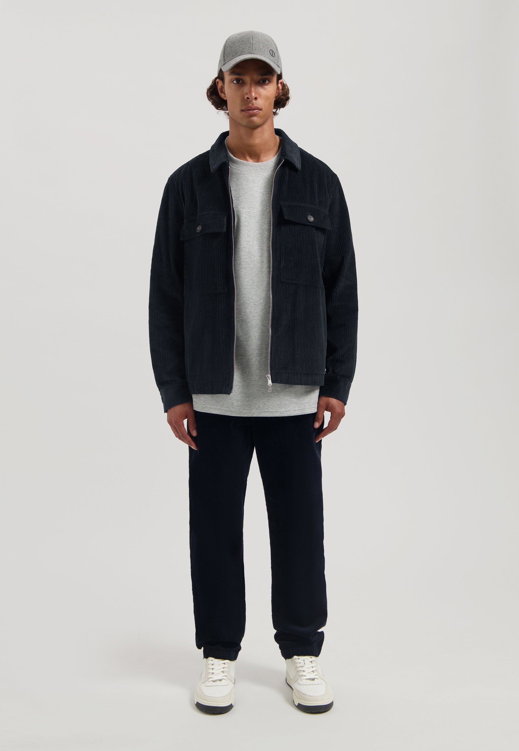 Cordovershirt VASO aus Baumwolle - 649-Dk. Navy - Blau