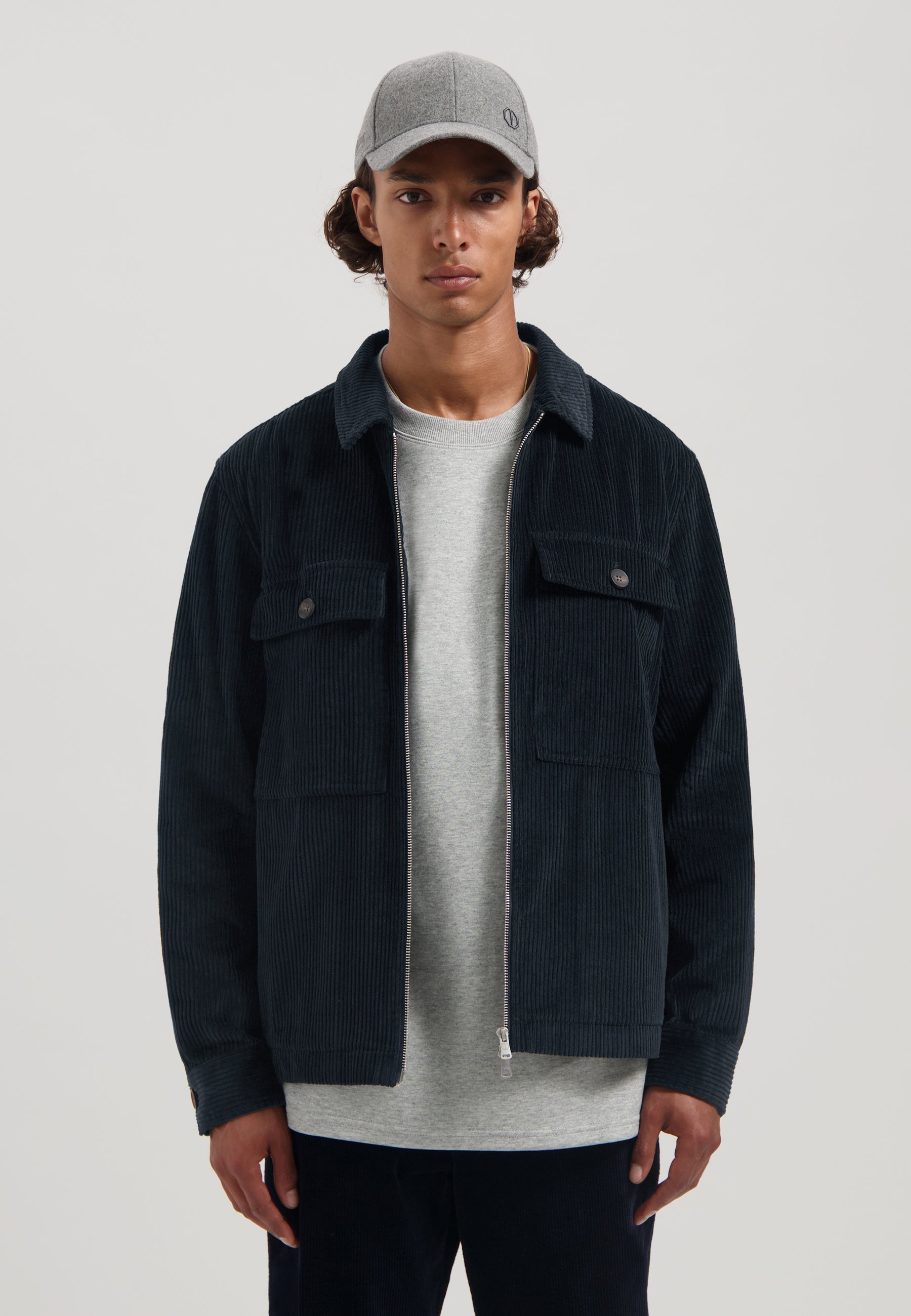 Cordovershirt VASO aus Baumwolle - 649-Dk. Navy - Blau